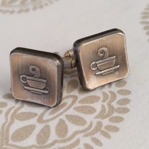 Coffee cup cufflinks